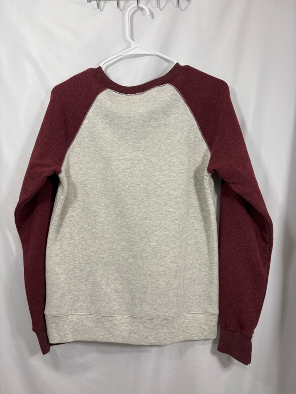 Fender Women's Love Sweatshirt Oatmeal and Maroon Size Small - Picture 6 of 9